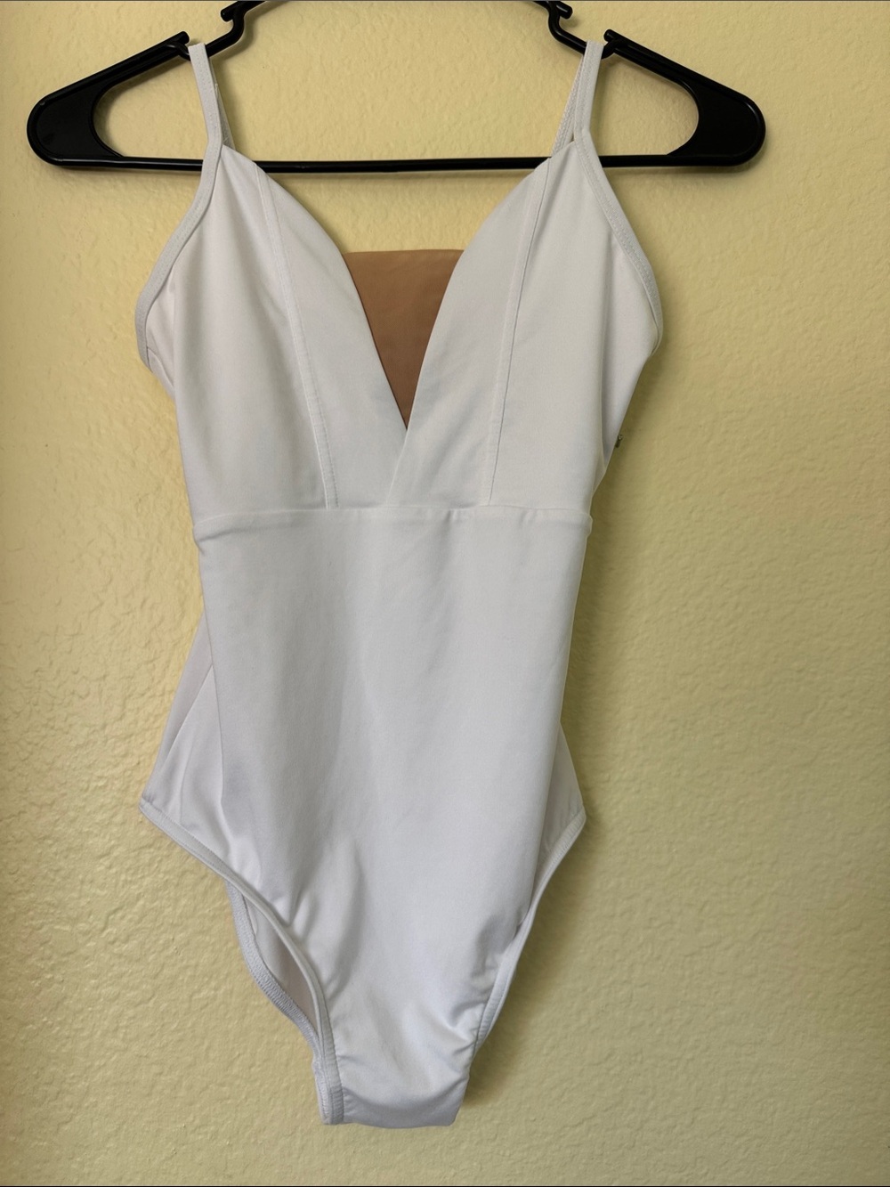 White V-Neck Strappy Women's Bodysuit